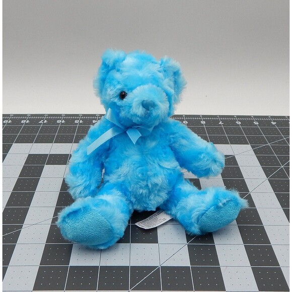 Aurora World Rainbow Bears Blue Teddy 6 Inch Plush Stuffed Animal - Picture 1 of 7